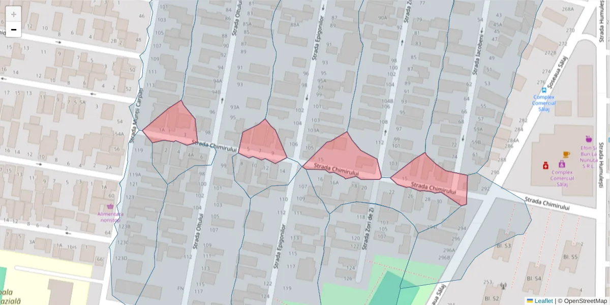 Hartă a codului poștal  și a codurilor poștale învecinate