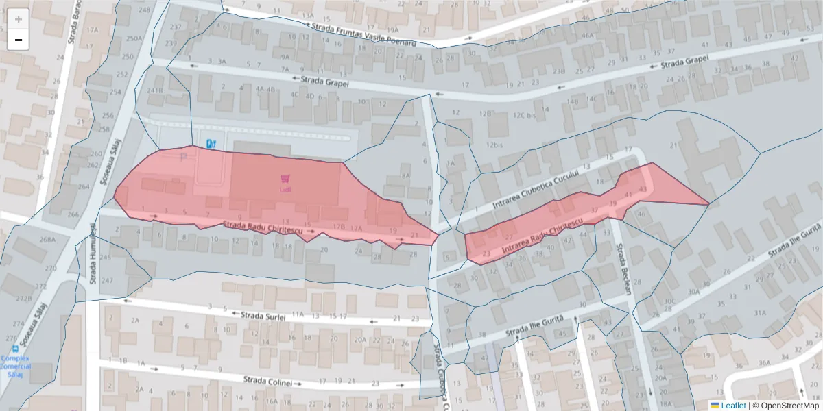 Hartă a codului poștal  și a codurilor poștale învecinate