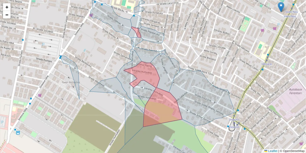 Hartă a codului poștal  și a codurilor poștale învecinate