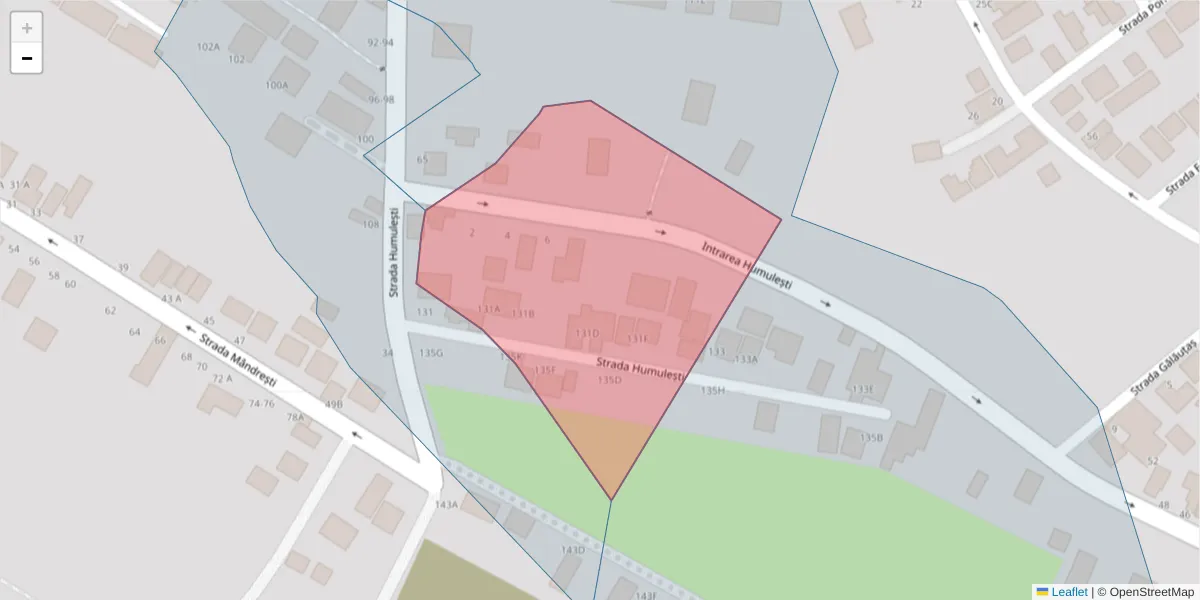 Hartă a codului poștal  și a codurilor poștale învecinate