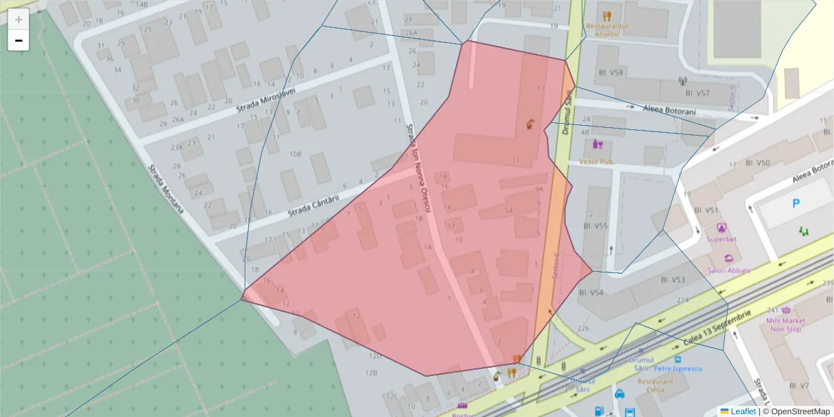 Hartă a codului poștal  și a codurilor poștale învecinate