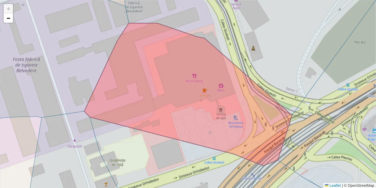 Hartă a codului poștal  și a codurilor poștale învecinate