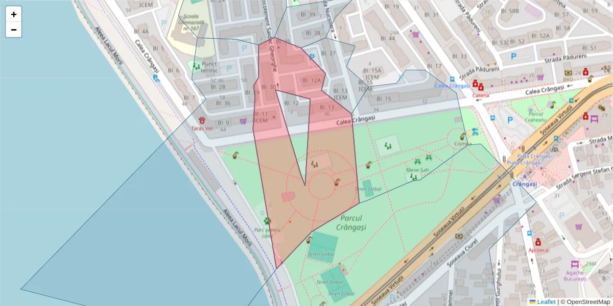 Hartă a codului poștal  și a codurilor poștale învecinate