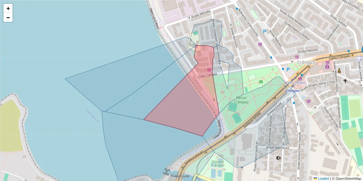 Hartă a codului poștal  și a codurilor poștale învecinate