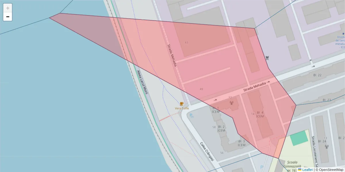 Hartă a codului poștal  și a codurilor poștale învecinate