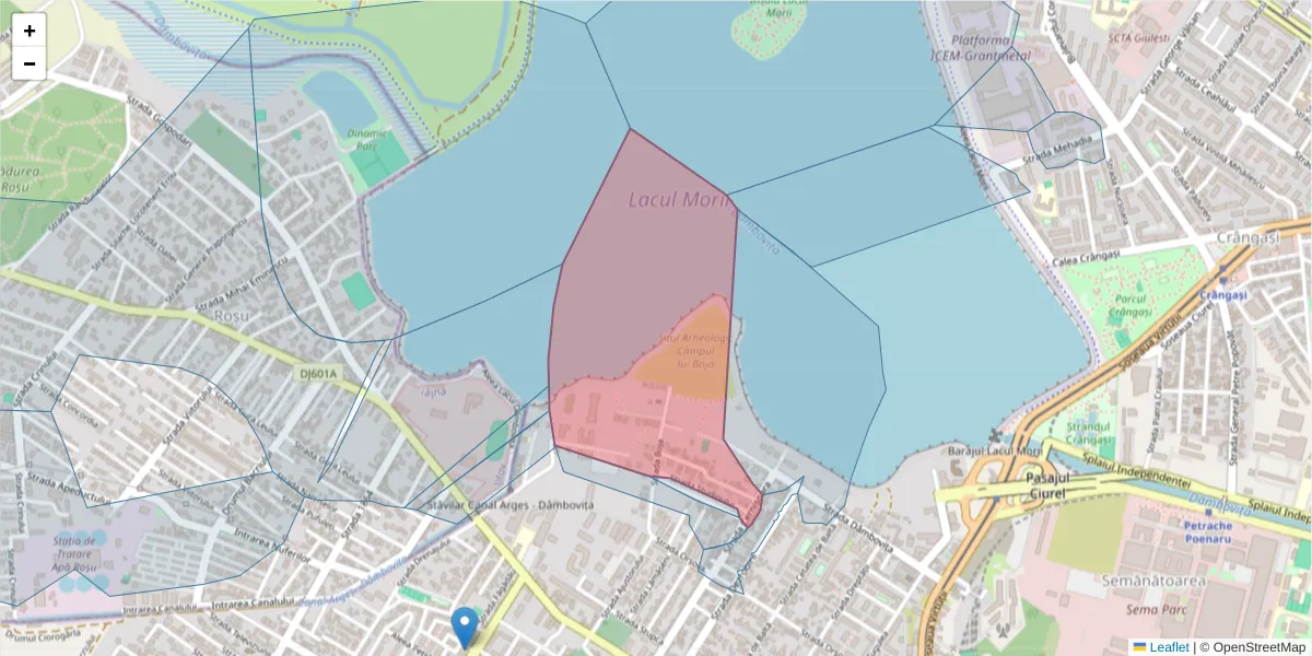 Hartă a codului poștal  și a codurilor poștale învecinate