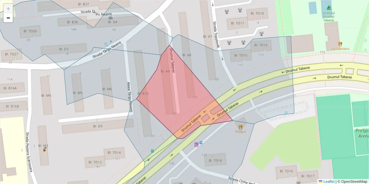 Hartă a codului poștal  și a codurilor poștale învecinate