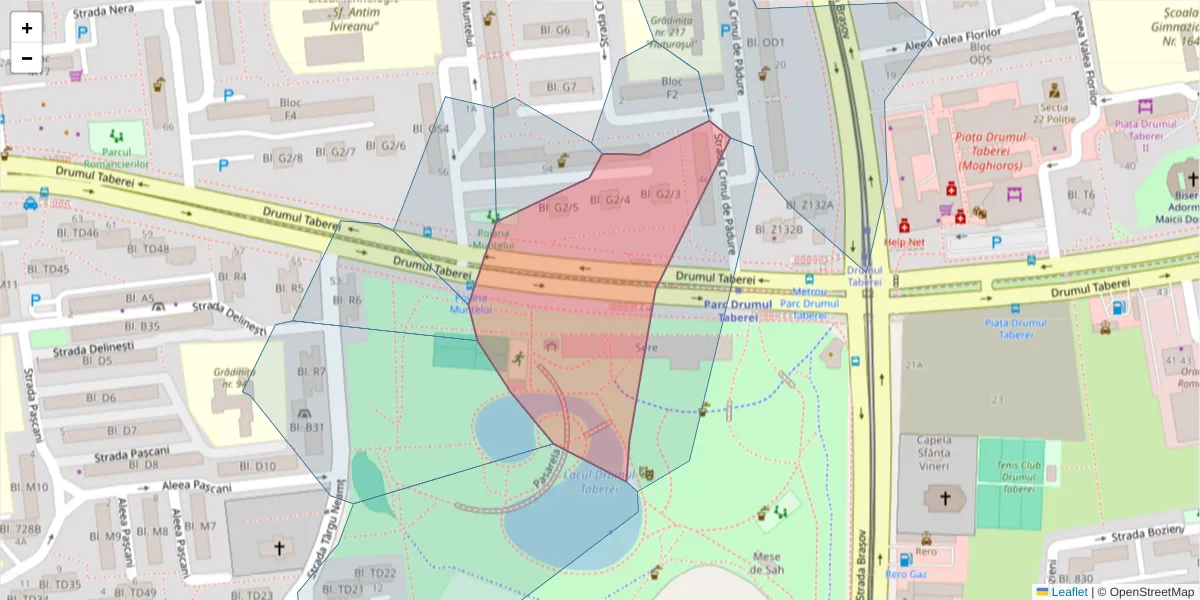 Hartă a codului poștal  și a codurilor poștale învecinate