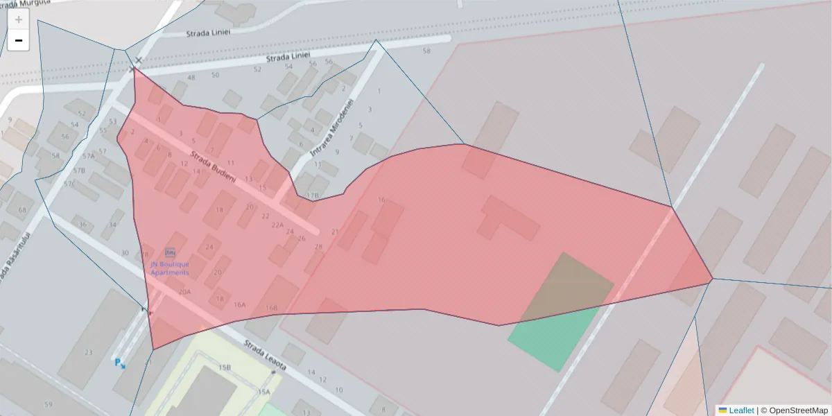 Hartă a codului poștal  și a codurilor poștale învecinate