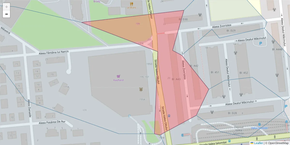 Hartă a codului poștal  și a codurilor poștale învecinate