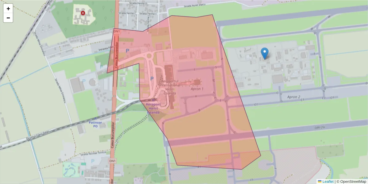 Hartă a codului poștal  și a codurilor poștale învecinate