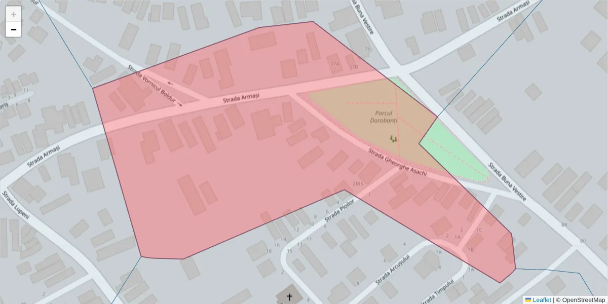 Hartă a codului poștal  și a codurilor poștale învecinate