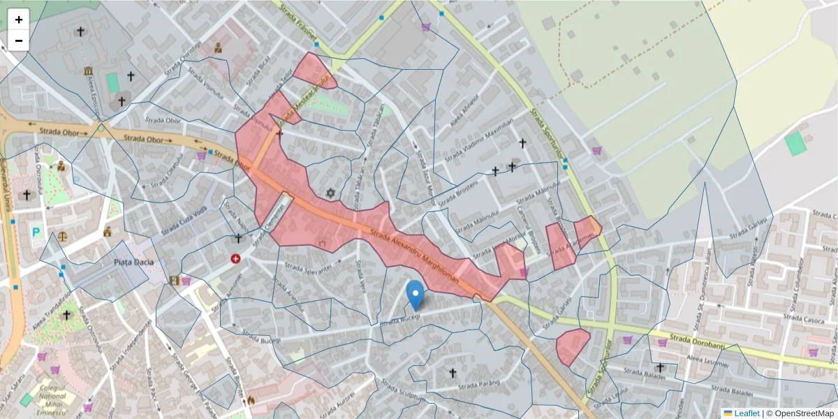Hartă a codului poștal  și a codurilor poștale învecinate
