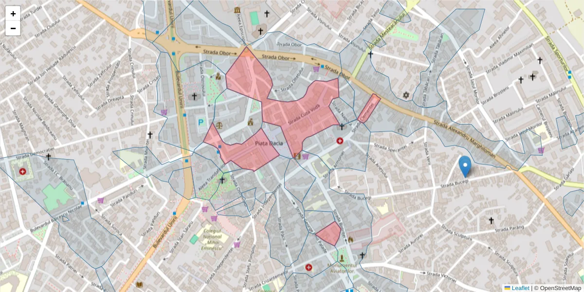 Hartă a codului poștal  și a codurilor poștale învecinate
