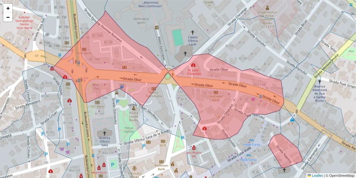 Hartă a codului poștal  și a codurilor poștale învecinate