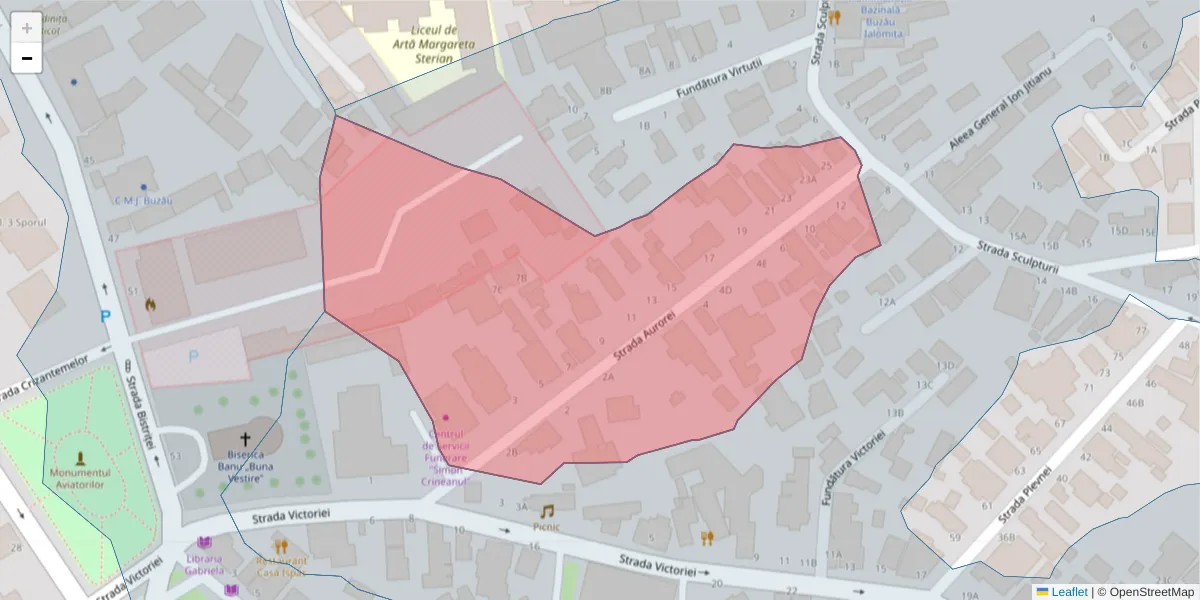 Hartă a codului poștal  și a codurilor poștale învecinate