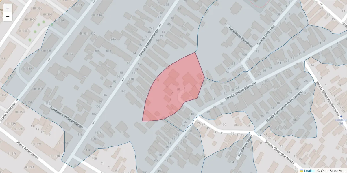 Hartă a codului poștal  și a codurilor poștale învecinate