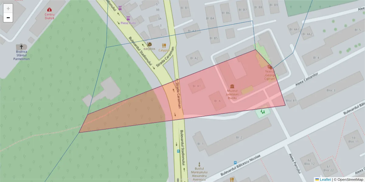 Hartă a codului poștal  și a codurilor poștale învecinate