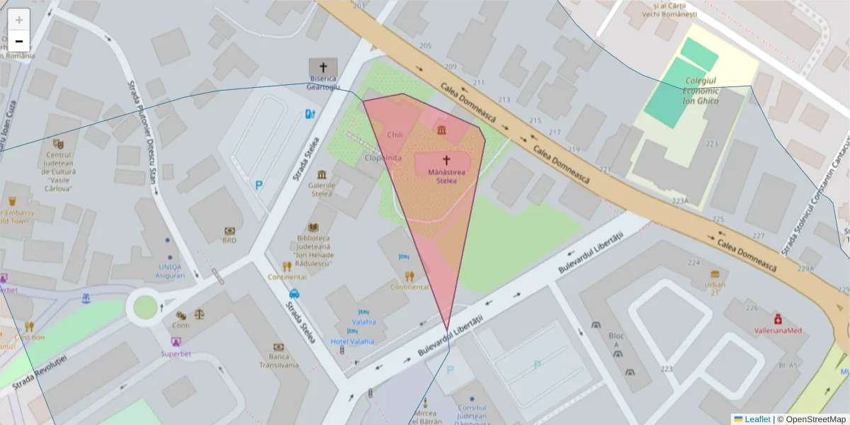 Hartă a codului poștal  și a codurilor poștale învecinate