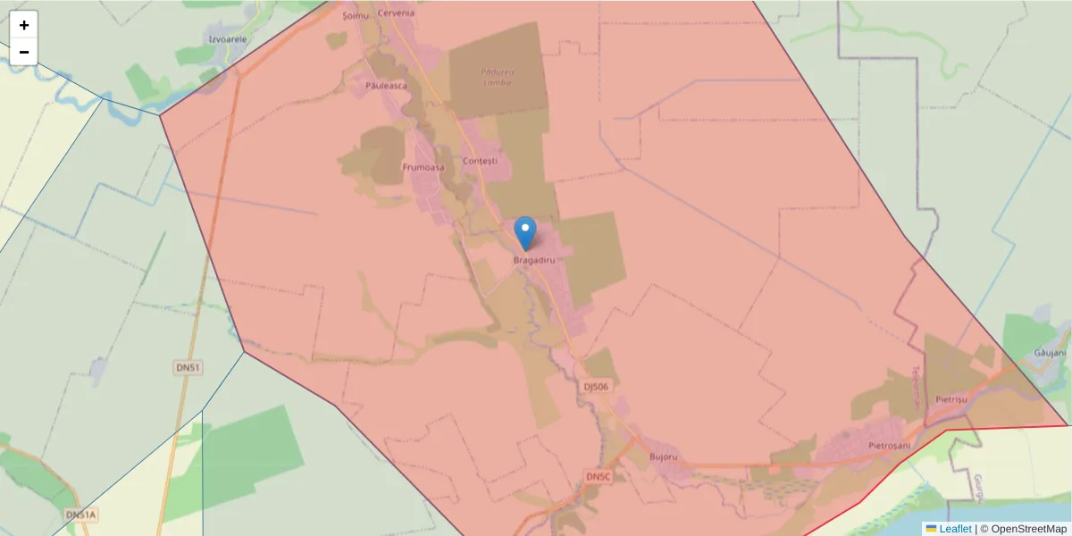 Hartă a codului poștal  și a codurilor poștale învecinate