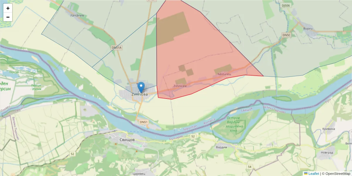 Hartă a codului poștal  și a codurilor poștale învecinate