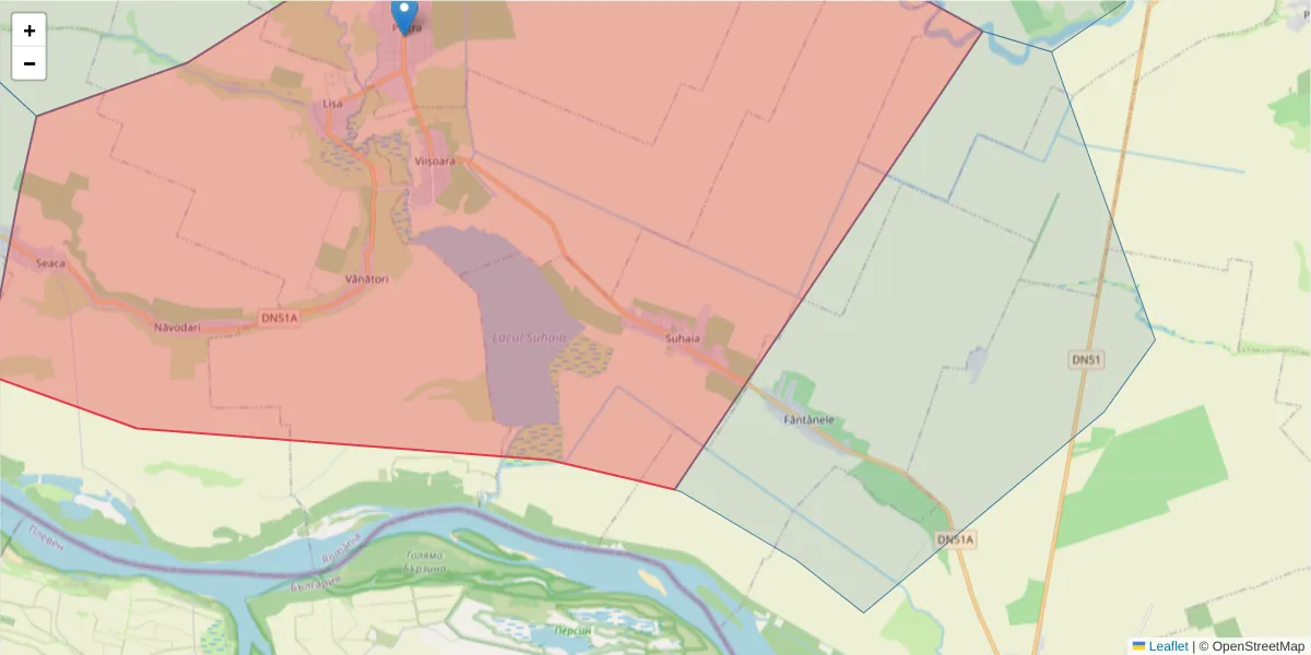 Hartă a codului poștal  și a codurilor poștale învecinate
