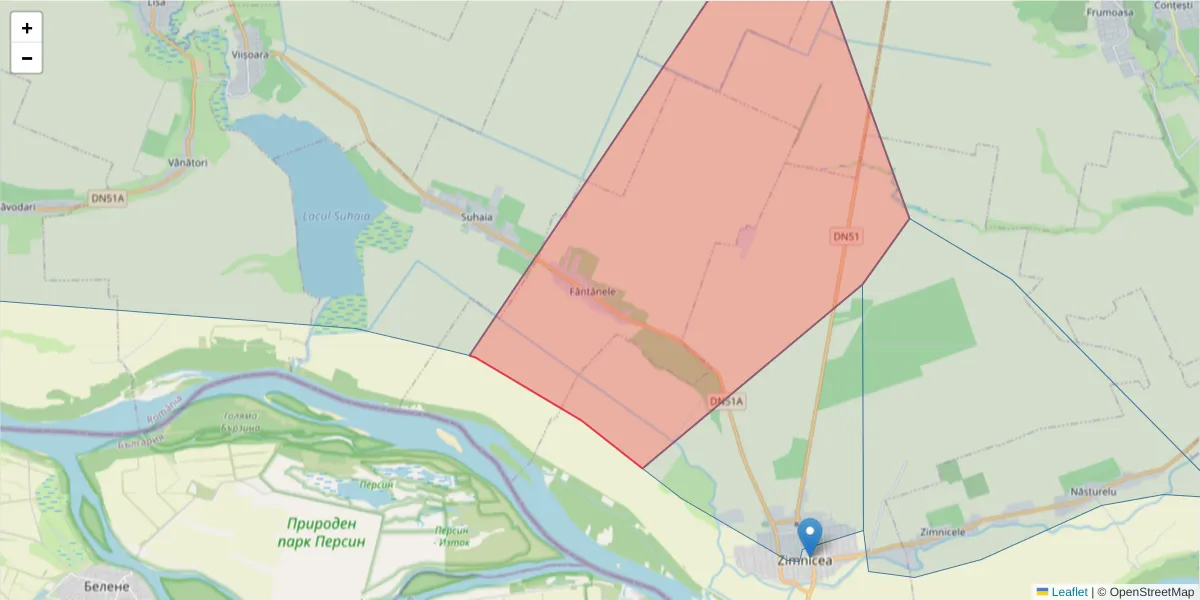 Hartă a codului poștal  și a codurilor poștale învecinate