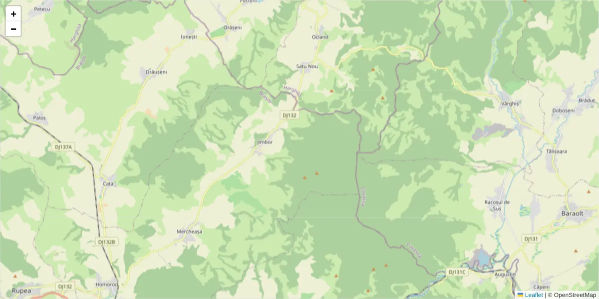 Hartă a codului poștal  și a codurilor poștale învecinate