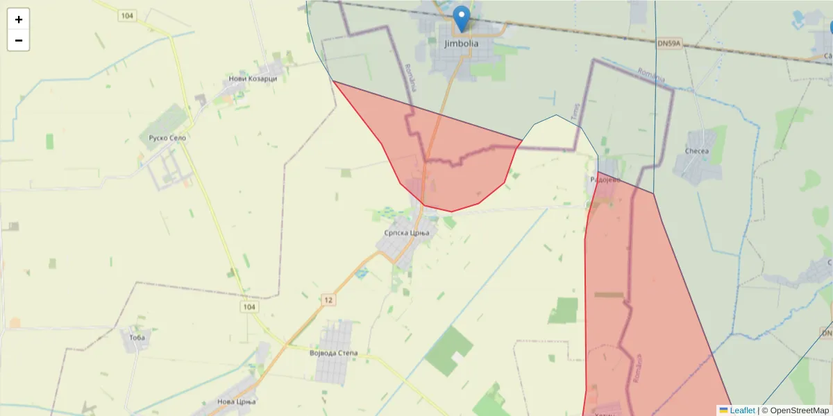 Hartă a codului poștal  și a codurilor poștale învecinate