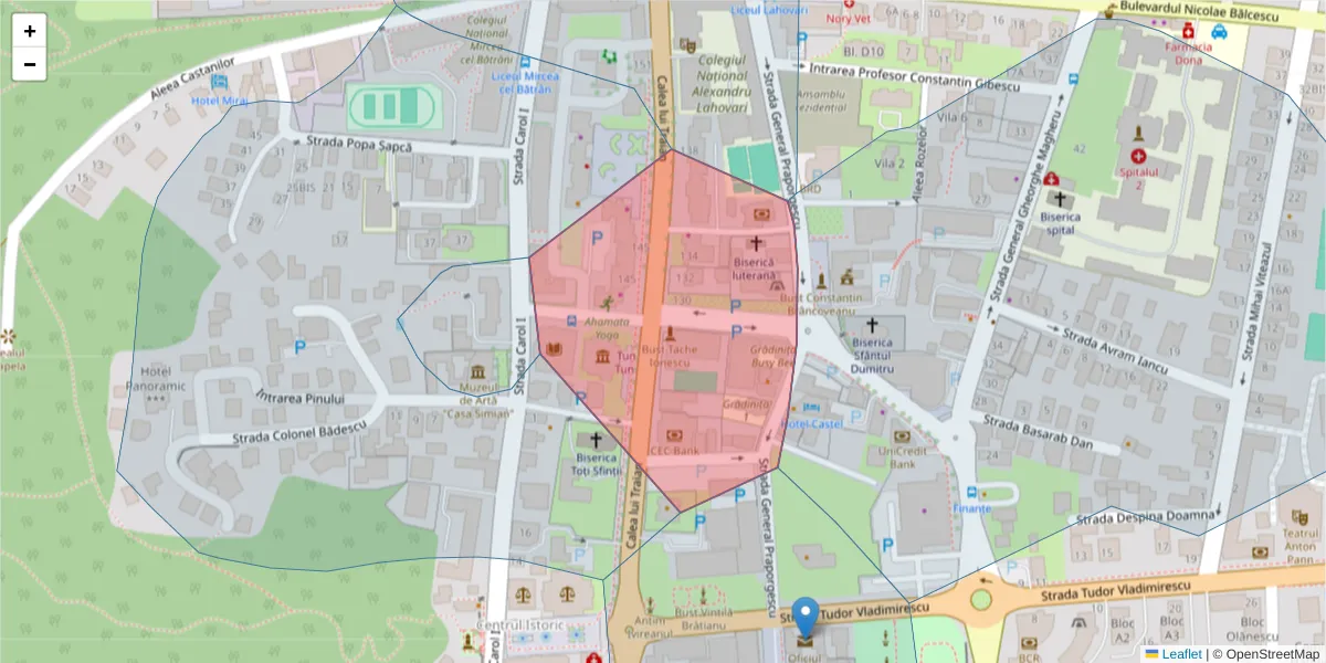 Hartă a codului poștal  și a codurilor poștale învecinate