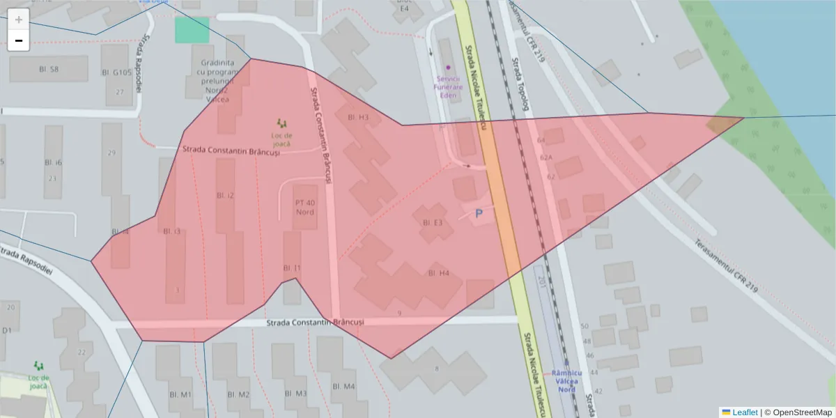 Hartă a codului poștal  și a codurilor poștale învecinate