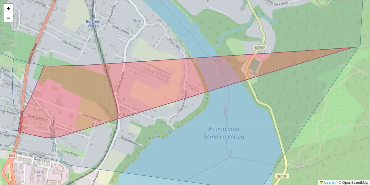 Hartă a codului poștal  și a codurilor poștale învecinate
