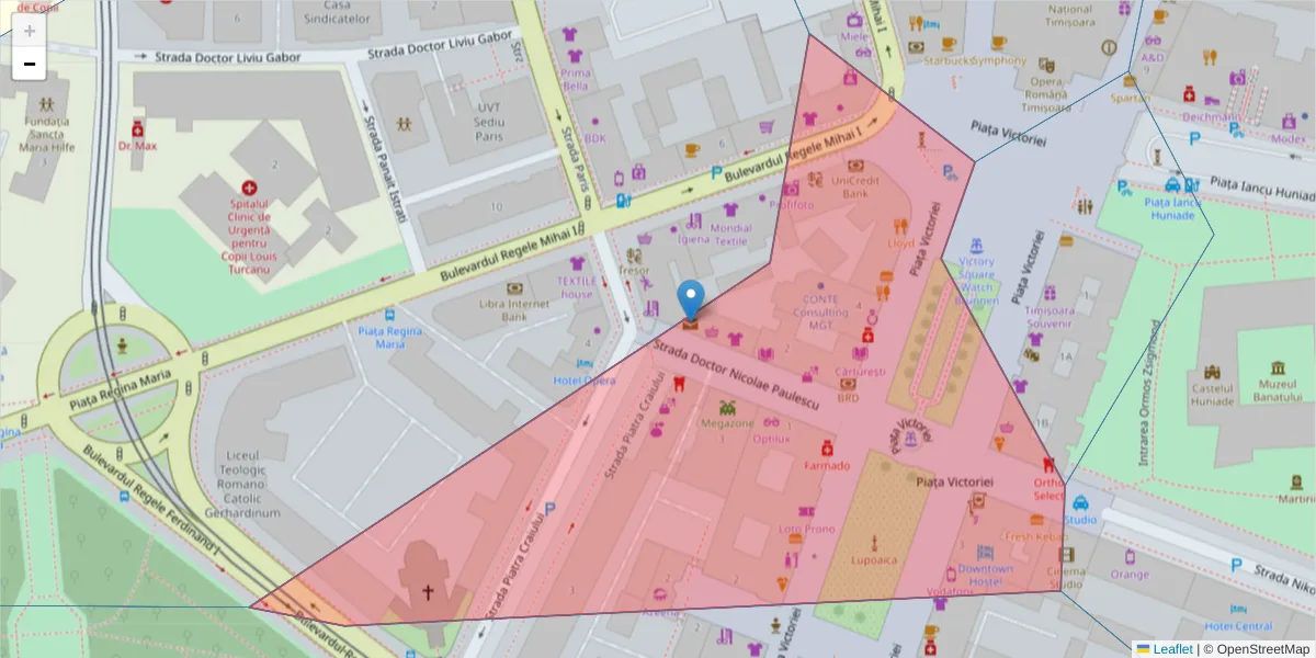 Hartă a codului poștal  și a codurilor poștale învecinate