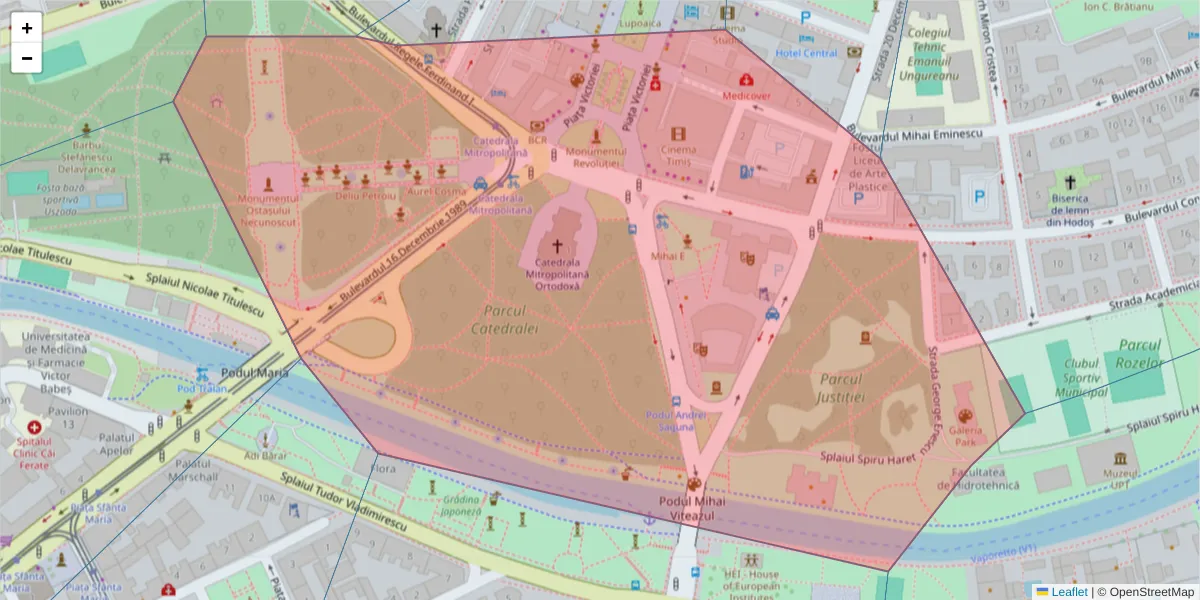 Hartă a codului poștal  și a codurilor poștale învecinate