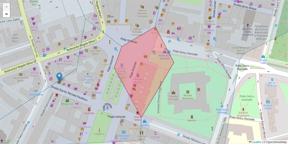 Hartă a codului poștal  și a codurilor poștale învecinate