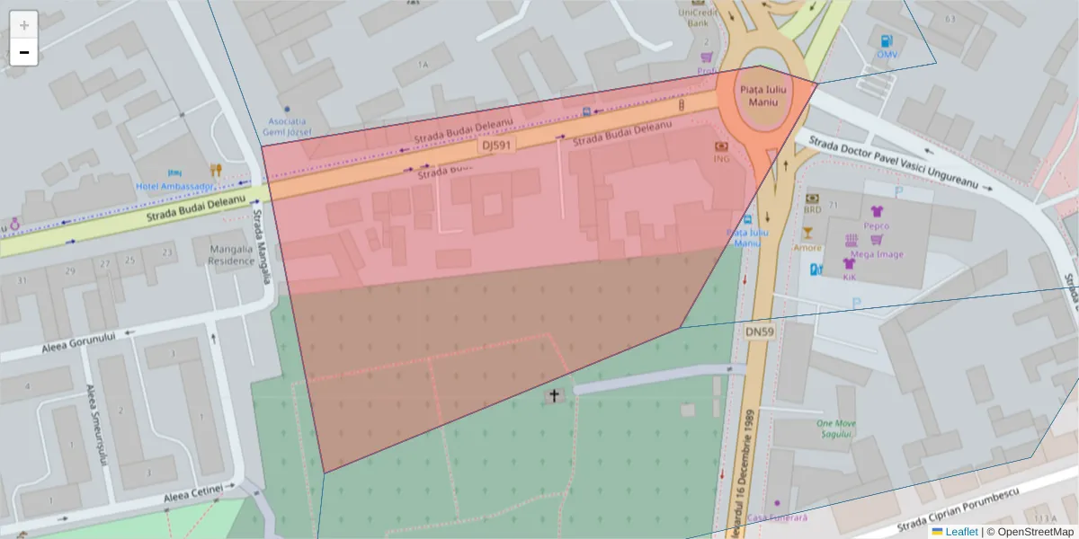 Hartă a codului poștal  și a codurilor poștale învecinate