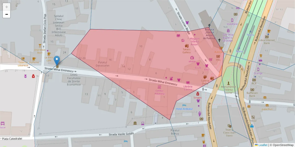 Hartă a codului poștal  și a codurilor poștale învecinate