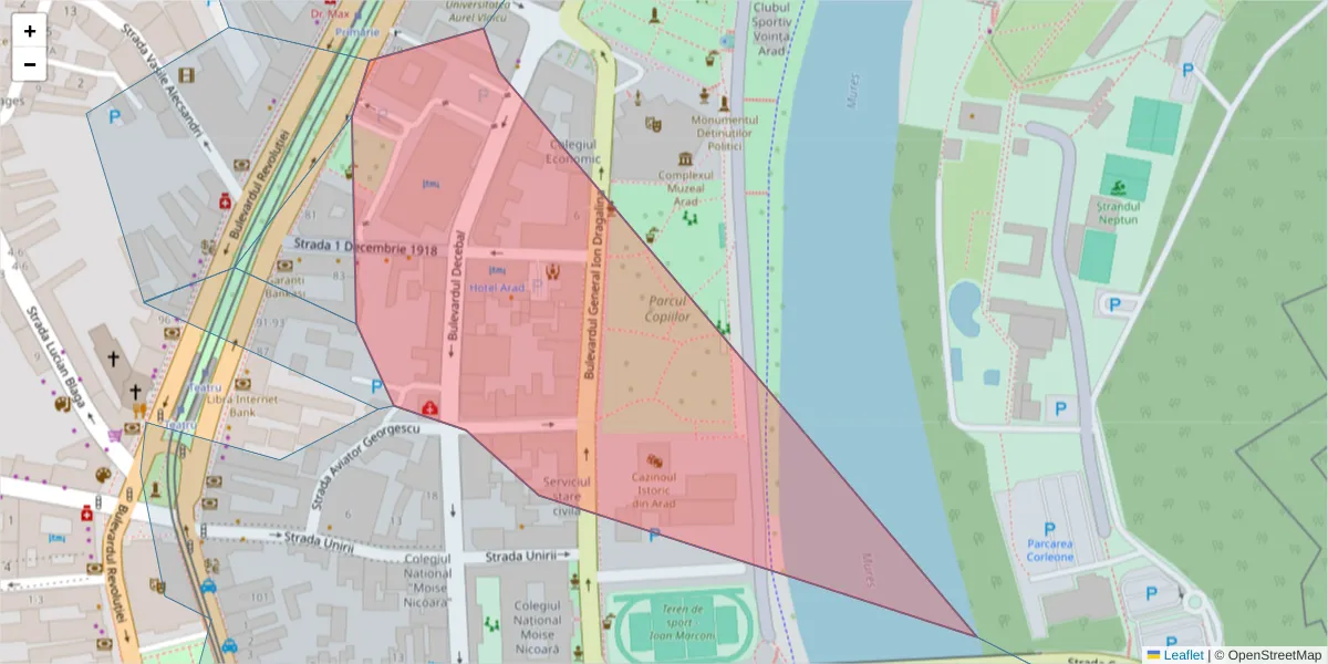 Hartă a codului poștal  și a codurilor poștale învecinate