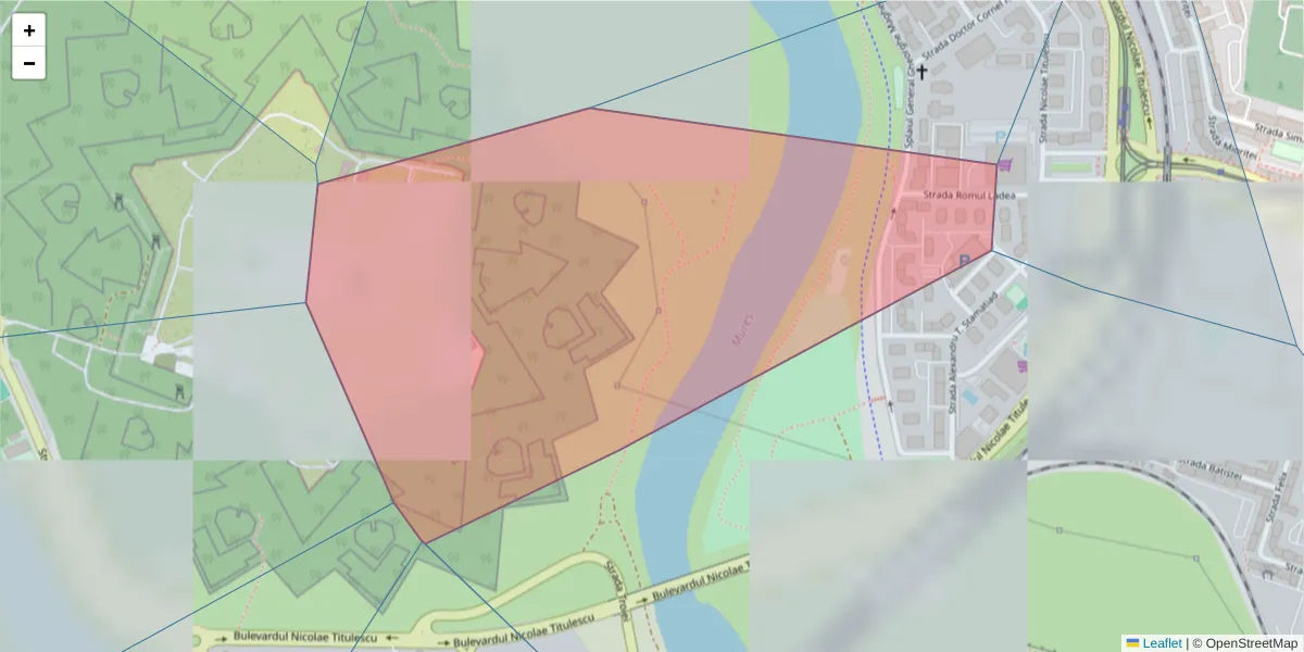 Hartă a codului poștal  și a codurilor poștale învecinate