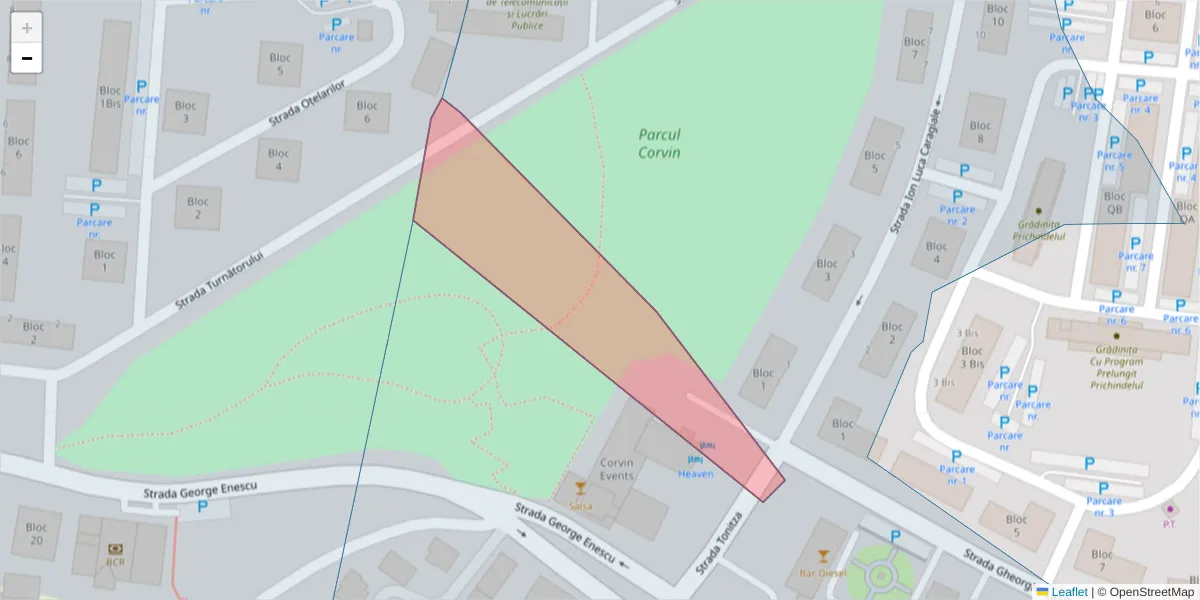 Hartă a codului poștal  și a codurilor poștale învecinate