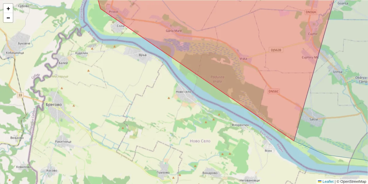 Hartă a codului poștal  și a codurilor poștale învecinate