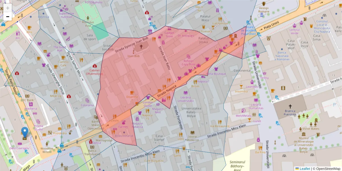 Hartă a codului poștal  și a codurilor poștale învecinate