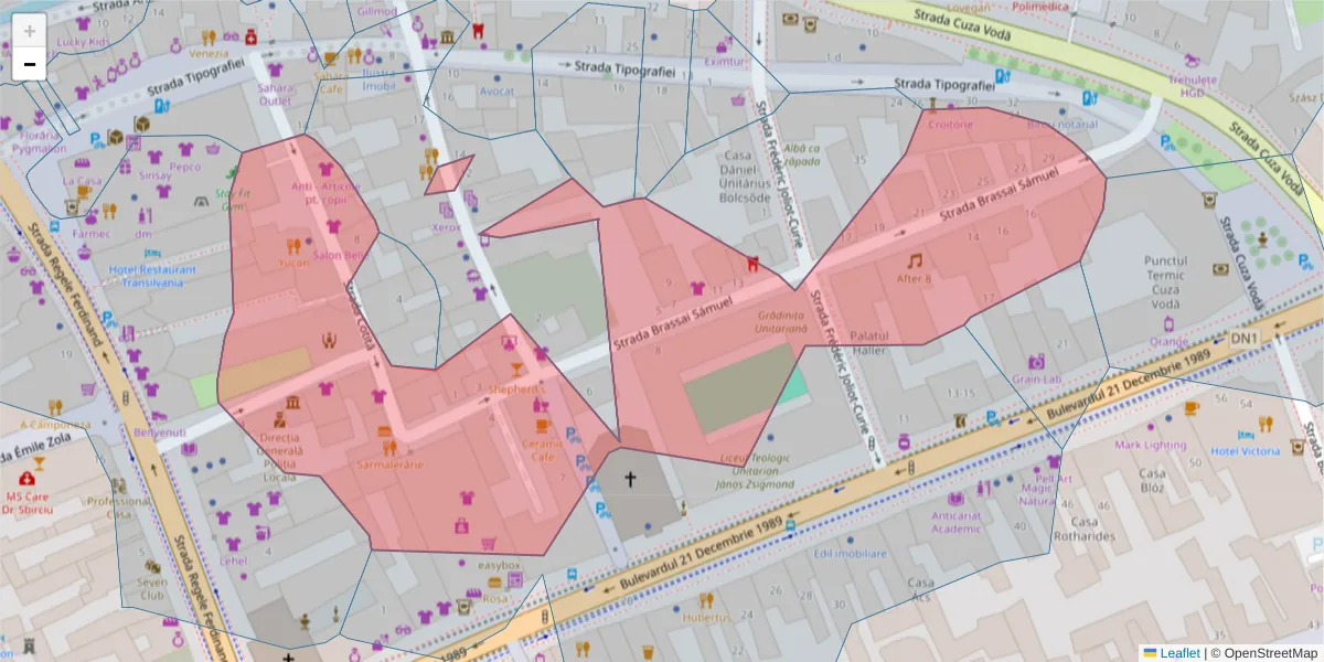 Hartă a codului poștal  și a codurilor poștale învecinate