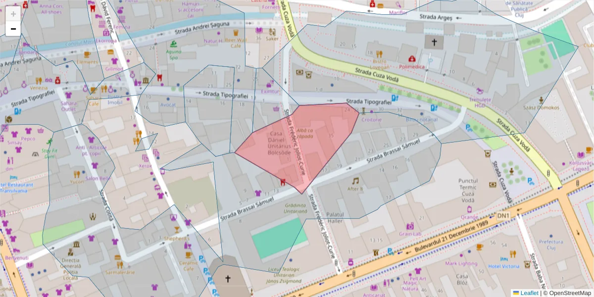 Hartă a codului poștal  și a codurilor poștale învecinate