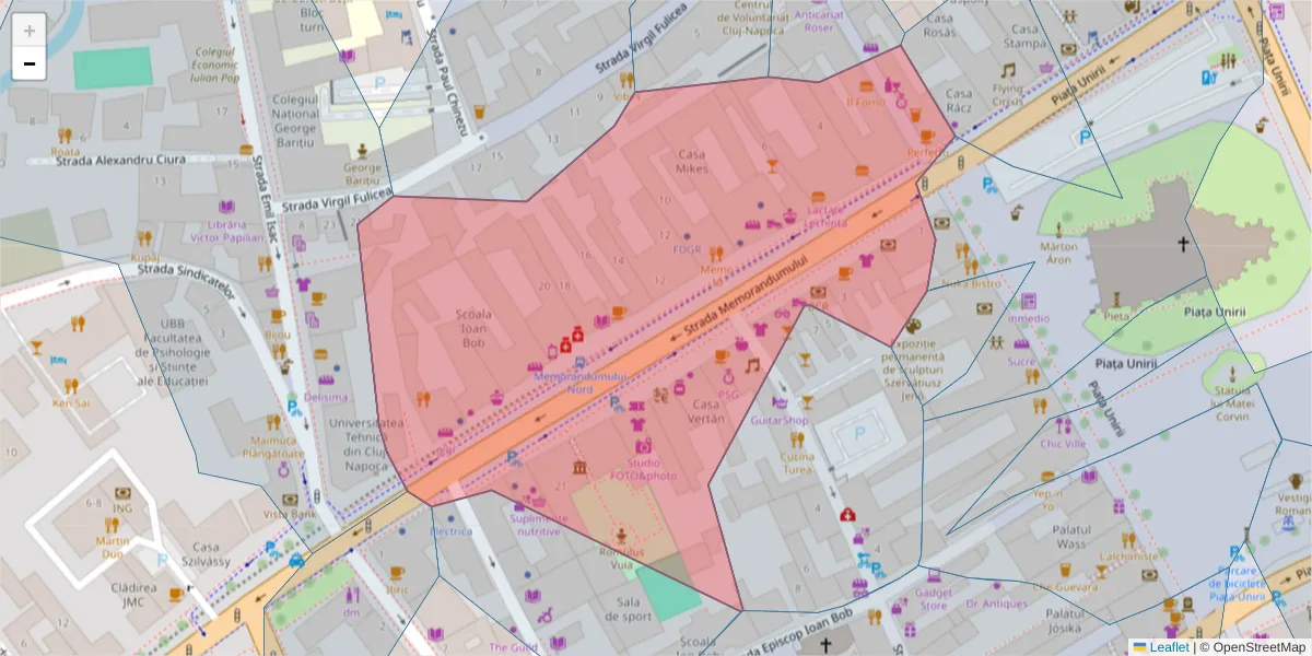 Hartă a codului poștal  și a codurilor poștale învecinate