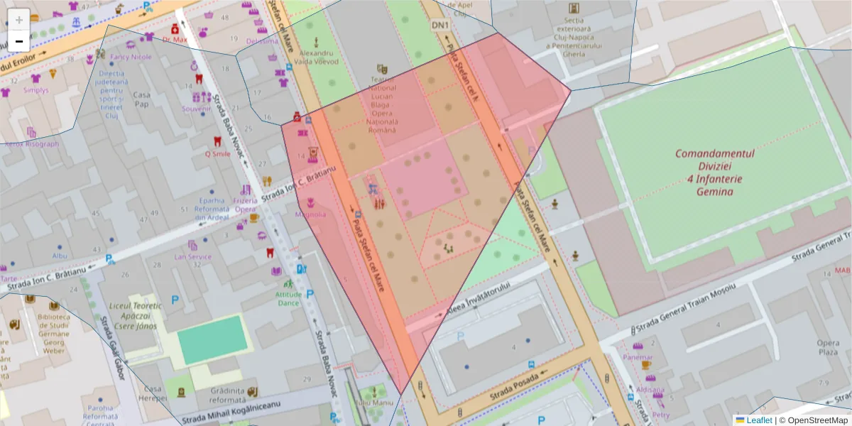 Hartă a codului poștal  și a codurilor poștale învecinate