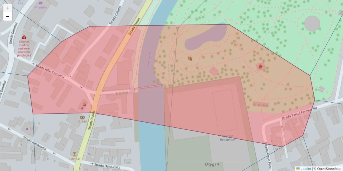 Hartă a codului poștal  și a codurilor poștale învecinate