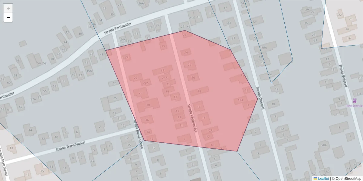 Hartă a codului poștal  și a codurilor poștale învecinate