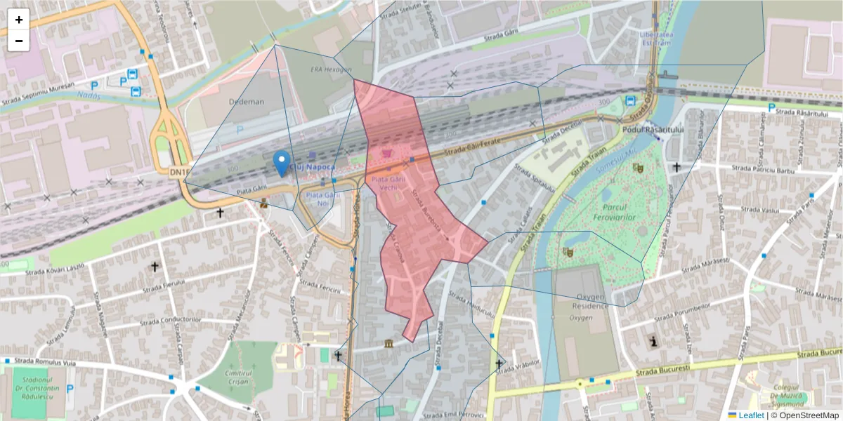 Hartă a codului poștal  și a codurilor poștale învecinate