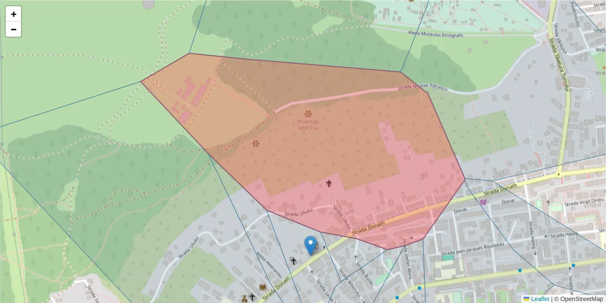 Hartă a codului poștal  și a codurilor poștale învecinate